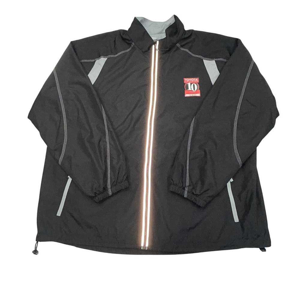 North End Toyota Motor Manufacturing Windbreaker Mens‎ 2X XXL Texas Black Jacket